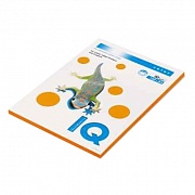 Цветная бумага для принтера Iq Color neon оранжевая, А4, 100 листов, 80г/м2, NEOOR