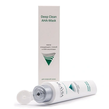 Маска для лица Aravia Deep Clean AHA-Mask, с глиной и AHA-кислотами, очищающая, 100мл