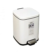 Мусорное ведро с педалью Eko 9л, белое, EK9384 P-9L-WH