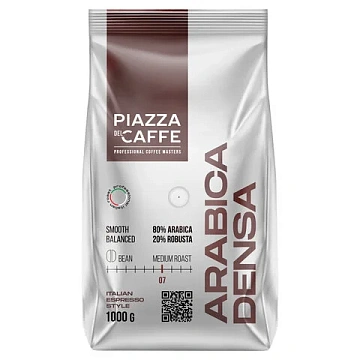 Кофе в зернах Piazza Del Caffe Arabica Densa 1кг, пачка
