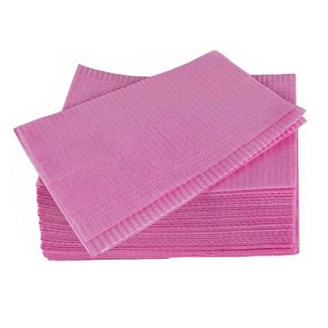 Салфетки в пачке Smz 33х45см, бумажно-полиэтиленовые, розовые, 500шт/уп