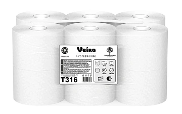 Туалетная бумага Veiro Professional Premium в рулоне, 50м, белая, 2 слоя, 12шт/уп, Т316