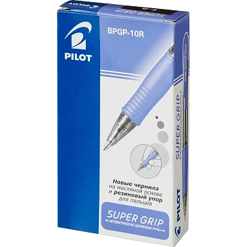 Ручка шариковая автоматическая Pilot Super Grip BPGP-10R-F черная, 0.7мм
