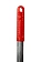 Ручка швабры Vclean красная, 150см, d-22мм, с резьбой, IN0619-К