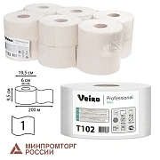 Туалетная бумага Veiro Professional Basic T102, в рулоне, 200м, 1 слой, белая