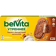 Печенье Belvita Утреннее какао с йогуртовой начинкой, 253г