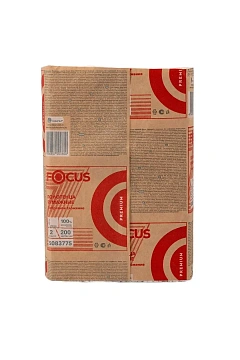 Бумажные полотенца Focus Premium 5083775, листовые, Z-сложение, 200шт, 2 слоя, белые