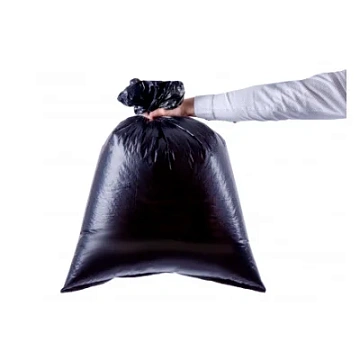 Мешки для мусора Ромашка Практичные 240л, с завязками, ПВД, 110х115см, 40мкм, 5шт, черные, в рулоне