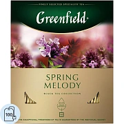 Чай Greenfield Spring Melody (Спринг Мелоди), черный, 100 пакетиков
