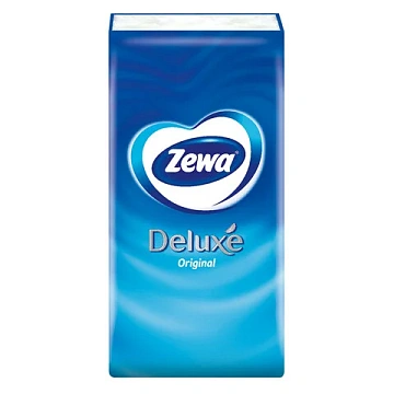 Бумажные носовые платки Zewa Deluxe 10уп х 10шт, 3 слоя