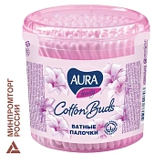 Ватные палочки Aura Beauty 200шт, в стакане