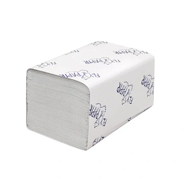 Бумажные полотенца Flypapir Eco H3, 1 слой, V-сложение, 250лист, белые, 20 пачек, 261352