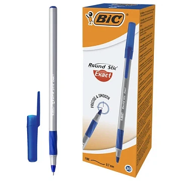 Шариковая ручка Bic Round Stic Exact синяя, 0.28мм