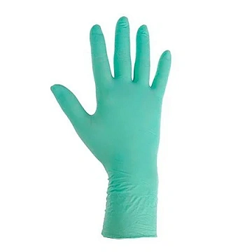 Перчатки нитриловые Benovy Nitrile MultiColor р.S, зеленые, 50 пар