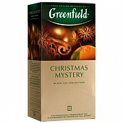 Чай Greenfield Christmas Mystery (Кристмас Мистери), черный, 25 пакетиков