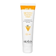 Крем для тела Aravia Professional Age Control Sunscreen Cream SPF 50, солнцезащитный анти-возрастной крем для лица, 100мл