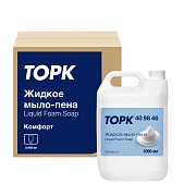 Жидкое мыло-пена наливное Tellus (tork) Advanced прозрачное с ароматом свежести 5л, канистра, 409846