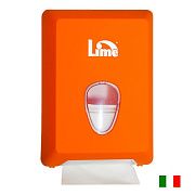 Диспенсер для туалетной бумаги листовой Lime оранжевый, mini, V укладка, A62201ARS