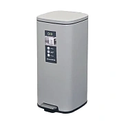 Мусорное ведро с педалью Eko 30л, матовое серое, EK9384 P-30L-MG