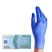 Перчатки нитриловые Mextex р. М, синие, 50 пар