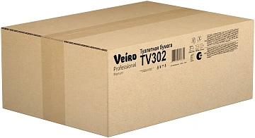 Туалетная бумага листовая Veiro Professional Premium TV302, 250 листов, 2 слоя, белая, V укладка