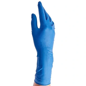 Перчатки латексные Benovy Latex High Risk р.XL, 26г, повышенной прочности, синие, 25 пар