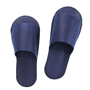 Тапочки одноразовые Стандарт синие р-р44-45, с открытым мысом, 5мм, пара