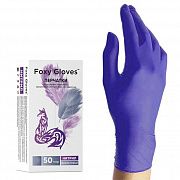 Перчатки нитриловые Foxy Gloves р.S, фиолетовые, 50 пар