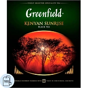 Чай Greenfield Kenyan Sunrise (Кениан Санрайз), черный, 100 пакетиков