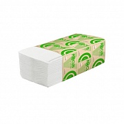 Бумажные полотенца Focus Eco 5049975, листовые, V-сложение, 200шт, 1 слой, белые