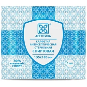 Салфетка антисептическая Асептика 13.5х18.5см, 120шт, коробка