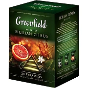 Чай Greenfield Sicilian Citrus (Сицилиан Цитрус), черный, 20 пирамидок