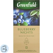 Чай Greenfield Blueberry Nights (Блюберри Найтс), черный, 25 пакетиков