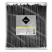 Трубочки для коктейлей Rioba черные, с изгибом, d=0.5см, 24см, 1000шт/уп