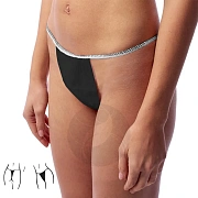 Одноразовые трусы Safety Tanga женские, черные, нетканые,спанбонд, 100шт