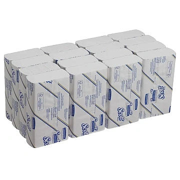 Бумажные полотенца Kimberly-Clark Scott Slimfold 5856, листовые, белые, Z укладка, 110шт, 1 слой
