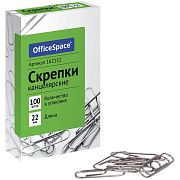 Скрепки канцелярские Officespace 22мм, 100шт/уп