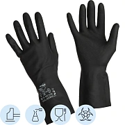 Перчатки защитные латекс,черный Manipula КЩС-1 (L-U-03/CG-942) р.7