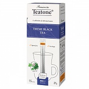 Чай Teatone Thyme Black Tea, черный, 15 стиков