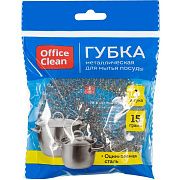 Губка для мытья посуды Officeclean 9х3см, металлическая