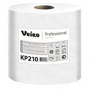 Бумажные полотенца Veiro Professional Comfort KP210, в рулоне с центральной вытяжкой, 200м, 1 слой, белые, 6 рулонов