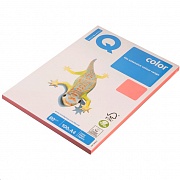 Цветная бумага для принтера Iq Color neon розовая, А4, 100 листов, 80г/м2, NEOPI