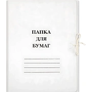Картонная папка на завязках Attache белая, А4, до 200 листов, 380г/м2