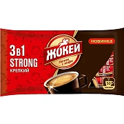 Кофе порционный Жокей Крепкий 3в1 50шт х 12г, растворимый, пакет