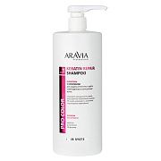 Шампунь Aravia Keratin Repair Shampoo для защиты структуры и цвета поврежденных и окрашенных волос