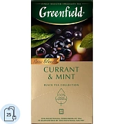 Чай Greenfield Currant and mint (Карэнт энд Минт), черный, 25 пакетиков