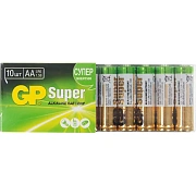 Батарейка Gp Super AA LR6, 1.5В, алкалиновые, 10шт/уп