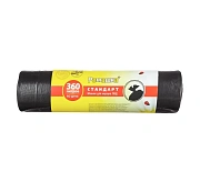 Мешки для мусора Ромашка Стандарт 360л, ПВД, 120х160см, 30мкм, 10шт, черные, в рулоне