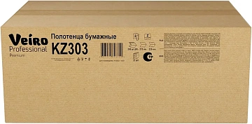 Бумажные полотенца Veiro Professional Premium H2, 2 слоя, Z-сложение, 200лист, белые, KZ303
