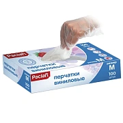 Перчатки виниловые Paclan р.M, неопудренные, 50 пар